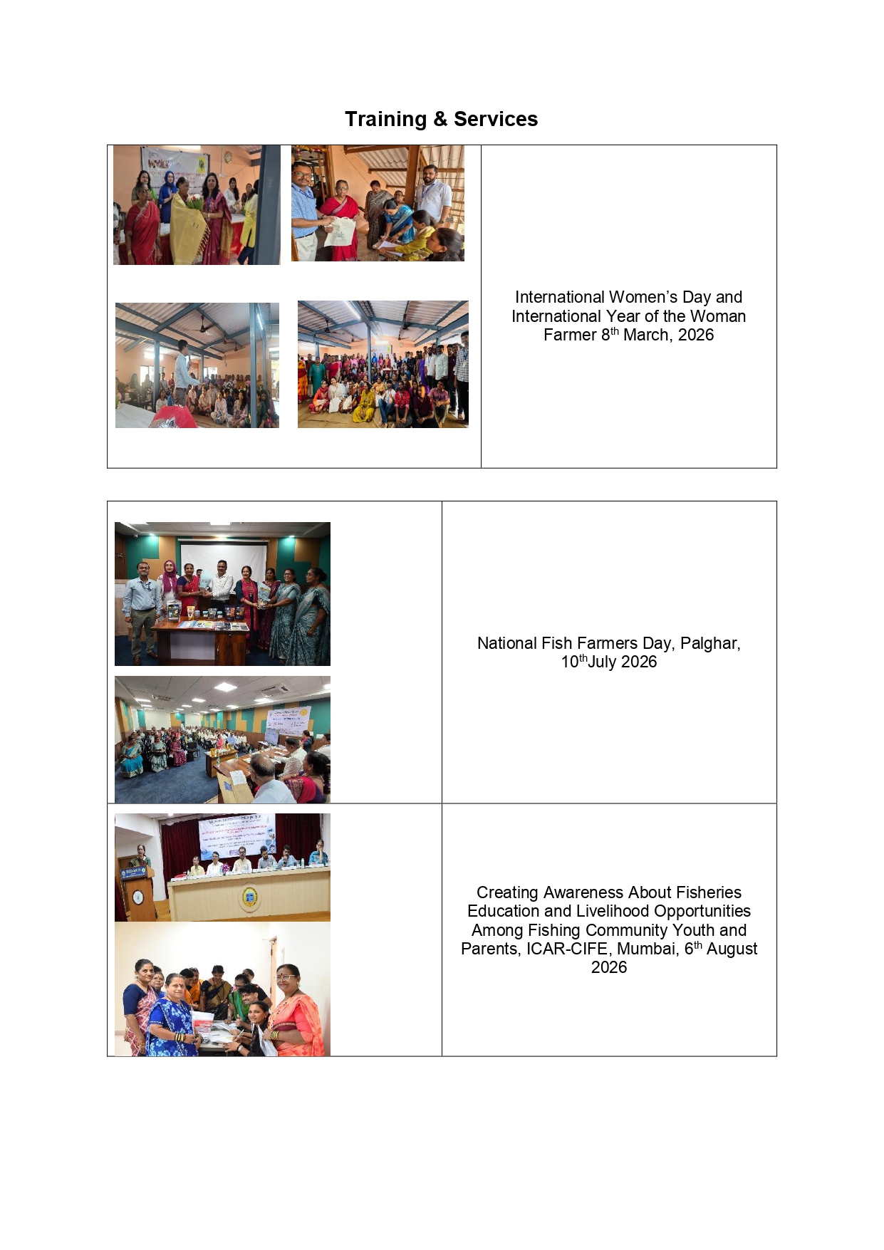 Training & Services